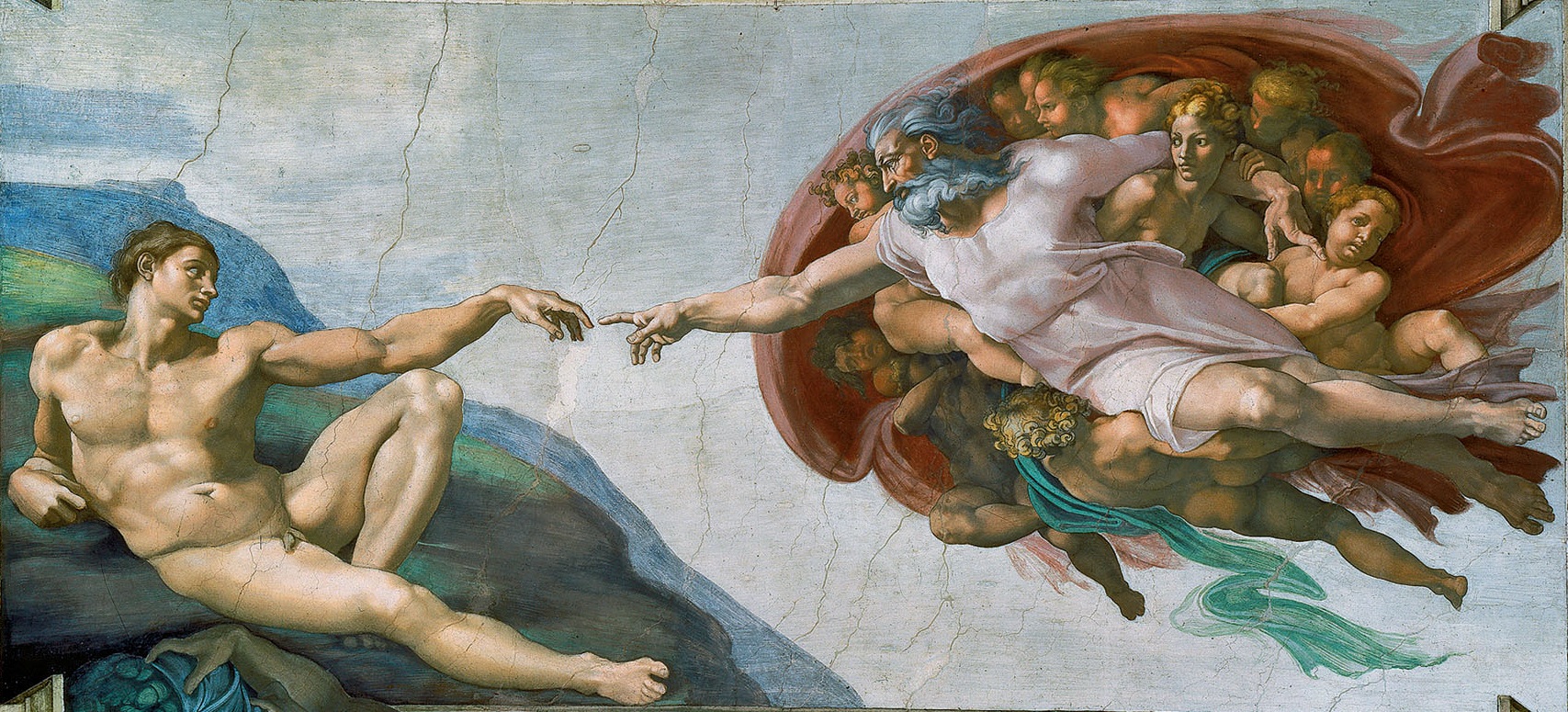 Michelangelo, Sikstinska kapela, Stvarjenje Adama
