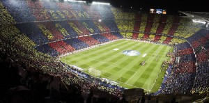 Camp Nou v Barceloni je največji stadion v Evropi (sprejme lahko 100.000 gledalcev). Poleg tega ima tudi največ pristašev, saj je Camp Nou stadion nogometnega kluba FC Barcelona.