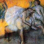 Edgar Degas, Two Dancers Resting I (okoli leta 1874)