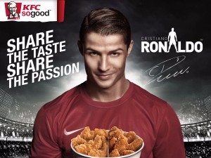 Ronaldo ima sklenjene pogodbe tudi z znamkami, kot so Herbalife, Castrol, Samsung in KFC. Višina zneskov ni znana.