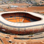 Soccer City v Južnoafriški republiki sprejme megalomanskih 90.000 ljudi ter velja za največji stadion na afriški celini.