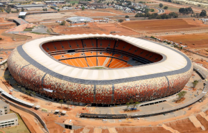 Soccer City v Južnoafriški republiki sprejme megalomanskih 90.000 ljudi ter velja za največji stadion na afriški celini.