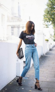 Vintage majica + odrezane džinske