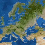 Kako bi bila videti Zemlja, če bi se ves led stalil: 
Evropa