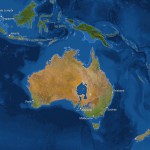 Kako bi bila videti Zemlja, če bi se ves led stalil: 
Avstralija