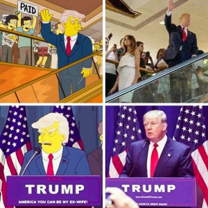 Napoved Trumpove zmage v animirani nanizanki Simpsonovi